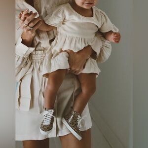 Piper Finn Cheetah Leopard Print High Top Sneakers size 4